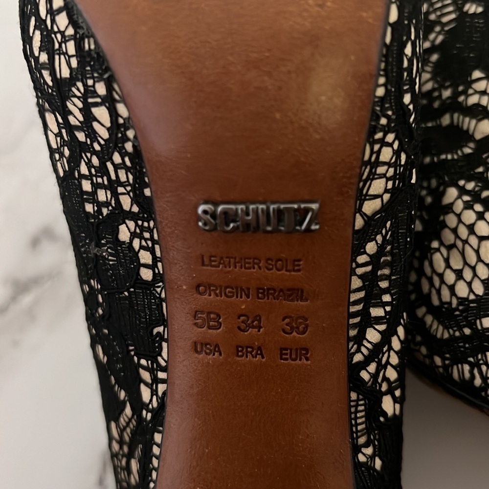 Schutz Open-Toe Booties - Picture 6 of 7
